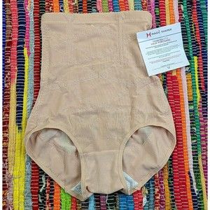 NWT Magic Shaper Womens S Tummy Control High Waist Shorts Shapewear Panties Nude